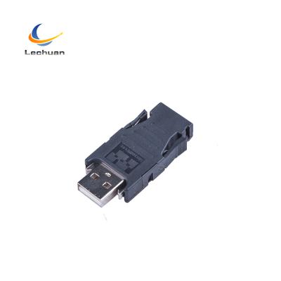 China Industrial Cable 4P USB Plug Kit IP20 USB A 2.0 Straight Plug MECHATROLINK II 1827525-1 for sale