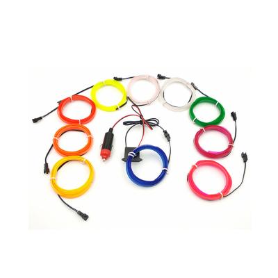 China EL Light Strips Plastic Flexible Neon Wire Multi Colors For House Office Decoration Light Atmosphere PVC Plastic for sale