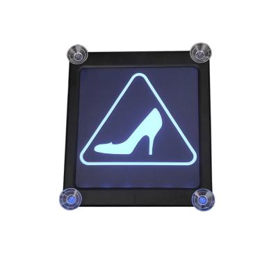 China LED Sign Light Flashing Logo Light For Rideshare Drivers RGB Variable Colors Rechargeable Battery EL Car Logo for sale