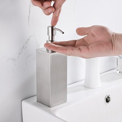 China Wholesale Hotel Commercial Nordic Modern Foaming Foam Soap Dispenser Hand Touch Stainless Shampoo Liquid Soap and Metal Dispenser With Pump for sale