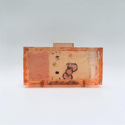 China Party Evening Purse Clutch Bag Clear Boxed Acrylic Cross Summer Wholesale Ladies Purse - Body Bag For Girls for sale