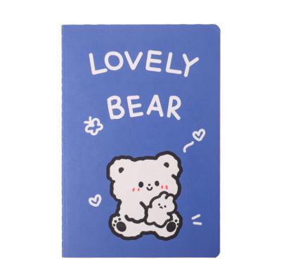 China Lovely kawaii cartoon bear stationery notepad student A5 diary eco-friendly paper notebook personalized notebooks for sale