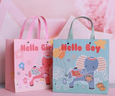 China Recyclable Children's Gift Bags Wedding Candy Bag Baby Gift Box Package Birthday Snack Gift Packaging Bag for sale