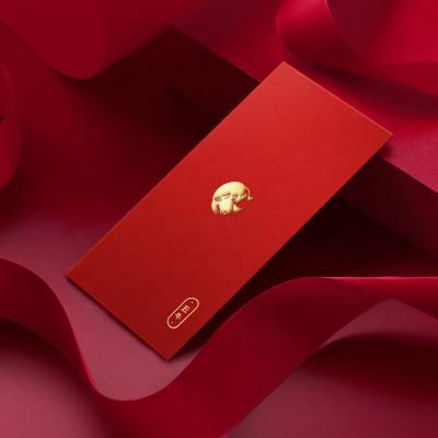 China High Quality Recycled Chinese New Year Special Red Pockets Custom Printed Stamping Red Envelope for sale