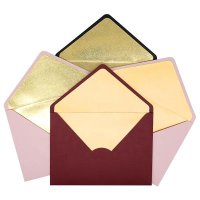 China Custom Recycled Printing Love Letter Envelope Stationery Set Custom Retro Wedding Invitation Custom Creative Logo Bronzing Envelope for sale