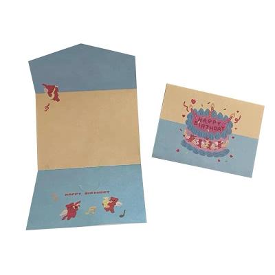 China Three Times Greeting Cards Cute Gift Birthday Cards Small Set Recycled Gift Card Envelope 6pcs for sale