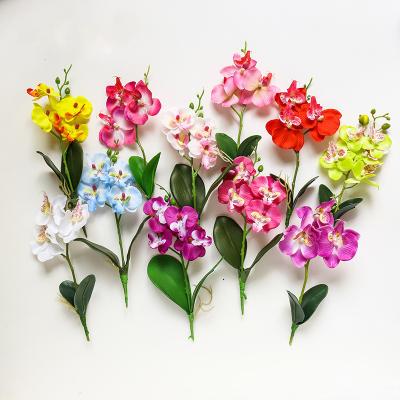 China N-089 Butterfly Orchids Artificial Flowers Real Touch Dendrobium Orchid Eco-friendly / Durable Plants For Bonsai Plant Pot Home Decor for sale