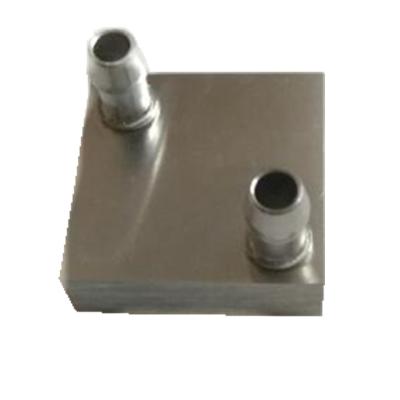 China Aluminum Heat Exchanger Water Cooling Brown Beer 30x30mm Small Water Cooling Block for sale