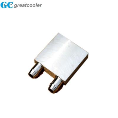 China Aluminum Heat Exchanger Water Cooling Brown Beer 30x30mm Small Water Cooling Block for sale