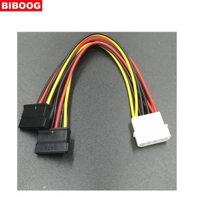 China HDD Power Adapter Cable BIBOOG 4 Pin IDE Male To Female SATA Y Splitter HDD Power Cable for sale