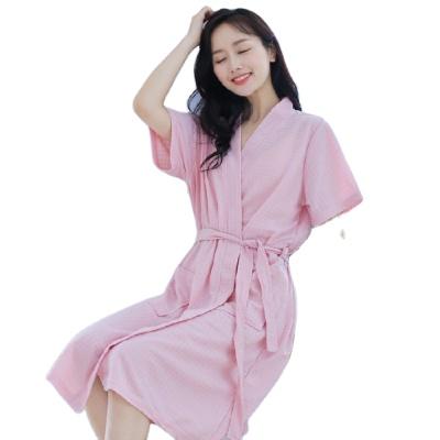 China Women's sleepwear sleep wear loungewear womenpijamas breathable long robes attract luxury big waffle women pajamaspajamas womenBreathable for sale