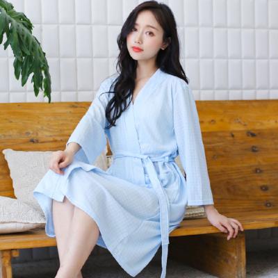 China Wholesale women's sleepwear sleep wear loungewear womenpijamas breathable long robes lure big waffle women pajamas womenBreathable for sale