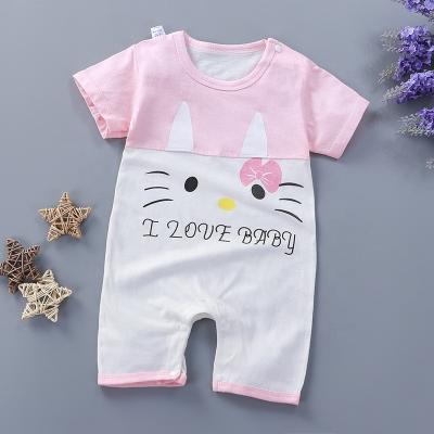 China Healthy fabric baby one-piece clothes climbing clothes pure cotton summerclothes baby clothes newborn one-piece children's short sleeve to clothe for sale