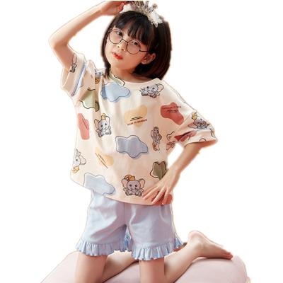 China Wholesale Summer Breathable Pajamas Girls Clothes Silk Long Robe Sleep Wear Women's Shorts Satin Pajamas Sleepwear Printed Clothes for sale