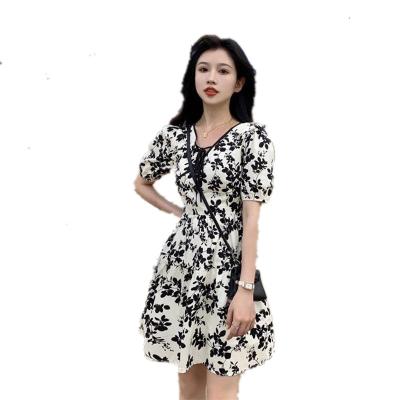 China Wholesale Breathable Women's Loungewear Attractiveness Cocktail Dress Summer Wear Celebrity Casual Dresses Floral Clothing Dress for sale