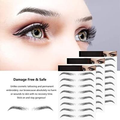 China New Products 3D Eyebrow Temporary Tattoo Stickers Eco-friendly Cosmetic Temporary Water Transfer Fake Eyebrow Tattoo Stickers for sale