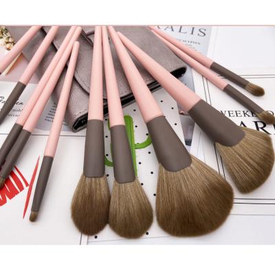 China High Quality Cruelty Free Synthetic Hair 24pcs Wood With Bag 24 Professional Vegan Makeup Set Brush Wooden Handle for sale