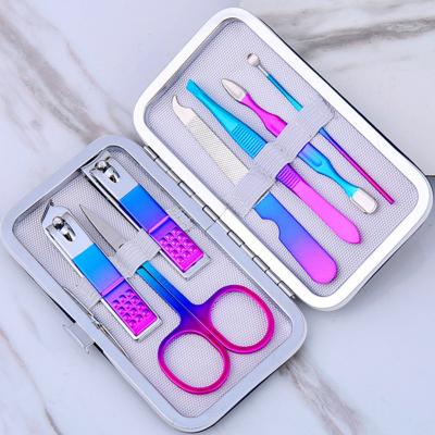 China Luxury Unique Gift Set Multifunctional Nail Kit Nail Clippers Stainless Steel Pedicure Set With Luxurious Travel Case for sale