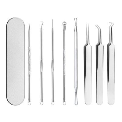 China Hot Selling Stainless Steel 5pcs Blackhead Remover Acne Tool Pimple Pimple Remover Tweezers Skin Friendly And Comfortable Tool Kit for sale