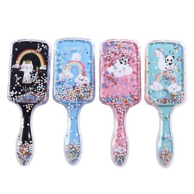 China Amazon Cartoon Airbag Home Comb Printing Comb Transparent Plastic Rainbow Hairdressing Air Cushion Comb Cute Massage Gift For Lady for sale