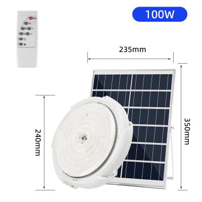 China Wholesale Outdoor Mounted Solar Ceiling Led Light High Brightness Indoor Solar Ceiling Light With Remote Control for sale