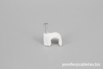 China DEMOELE K-Type Round PE material  natural color Cable Clip Wire and Cable Fixing Clip Plastic Clips for sale