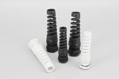 China DEMOELE CE Approved nylon PA material black and grey color IP68 spiral Waterproof PG Cable Glands With Strain Relief for sale