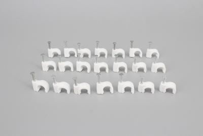 China DEMOELE Round PE material  natural color Cable Clip Wire and Cable Fixing Clip Plastic Clips for sale