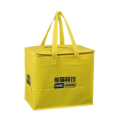 China Waterproof Insulation Portable Aluminum Foil Cooler Bag Cake Bag Customized Single Nonwoven Large Capacity Bento Bag for sale