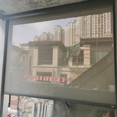 China Minimalist Zip Blind Screens Black And White Screen Blinds Retractable Screen for sale