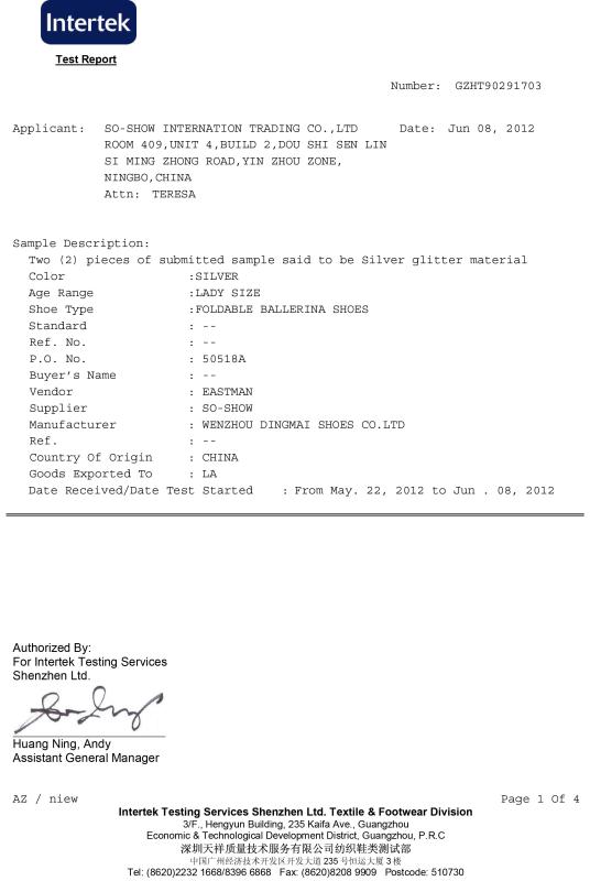 EPA - Ningbo Yinzhou So-Show International Trading Co., Ltd.