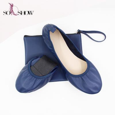 China Lightweight Comfortable Women Rolling Shoes Cheap Foldable Flats, Wholesale Foldable Shoes for sale