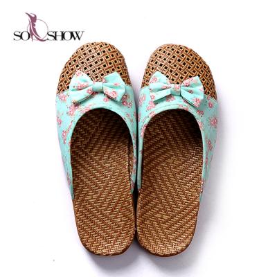 China Unisex Women's Anti-skid Home Slippers Linen Open-Toe Shoes Canvas Silent Indoor Men's Beach Slippers Breathable for sale