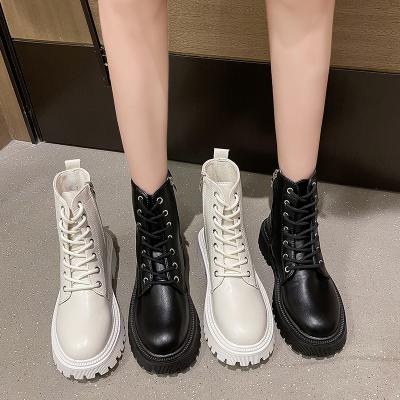 China 2021 Winter New Arrival Fashion Anti-slippery Boots Zipper Women Boots Square Heels Casual Boots for sale