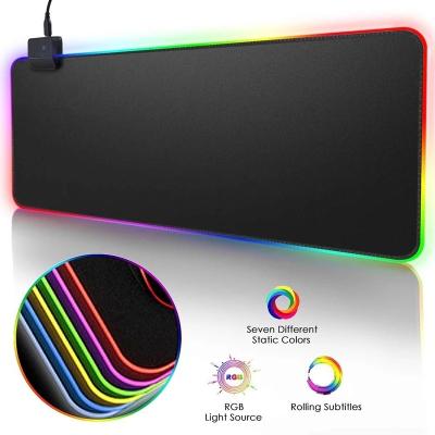 China De Gmaing RGB Backlit Tapete De Rato Gaming Large XXL Desk Mat Can Be Customized Mousepad Computer Mouse Pad for sale