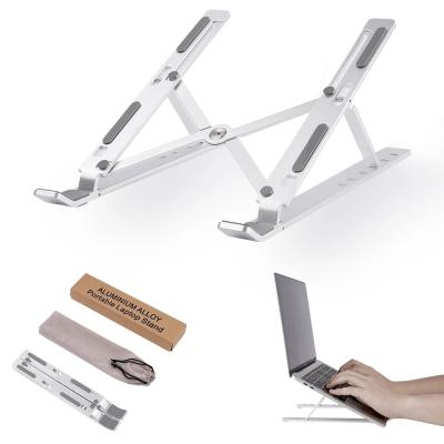 China Portable Phone Laptop Stand (Waist) Alloy Extender Bed Tablet Monitor Easy Vertical Foldable Table Adjustable Aluminum Mobile Stand for sale