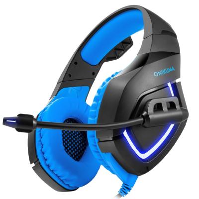 China Headband Jack Earphones Headset With MIC LED Lights Computer Gaming Headset ps4 for sale