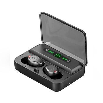 China TWS (True Wireless Stereo) F9-5 Tws Wireless Charging Earphone Earbuds Waterproof With 1300mAh Power Battery LED Display Stereo Earphone for sale