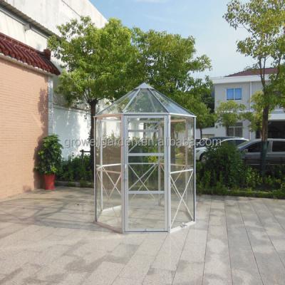 China Easily Assembled Growell Walk-In Greenhouse With Glass for sale