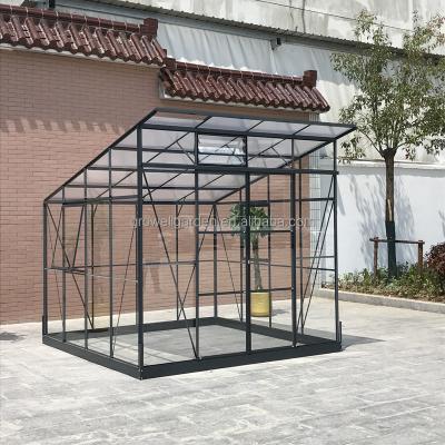 China Easily Assembled Growell Greenhouse RC Frame Cover Cubic Aluminum PC Or Glass for sale