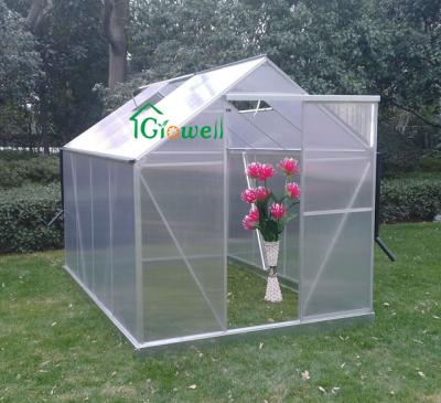 China Easily Assembled Polycarbonate Aluminum Waterproof Garden Greenhouse Easy Installation for sale