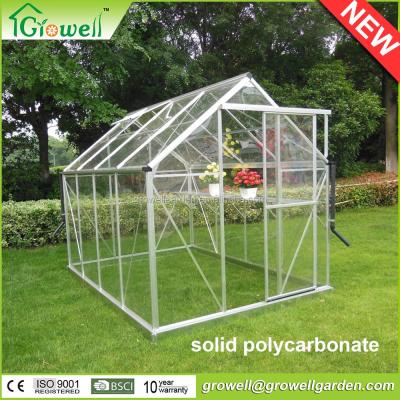 China 2018 New Design Easily Assembled Solid Polycarbonate Garden Greenhouse for sale