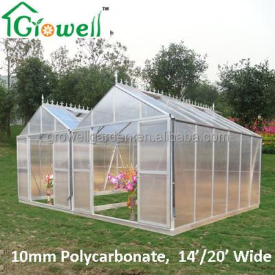 China Easily Assembled Large Titan Polycarbonate Garden Greenhouse for sale