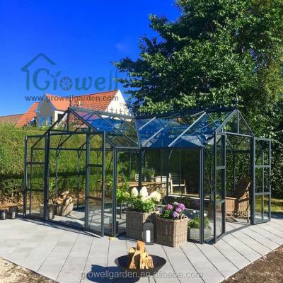 China Easily Assembled Strong Aluminum High Quality Greenhouse from GROWELL Large Orangery for sale