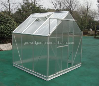 China Easily Assembled Green House Frame Greenhouse Made Of Aluminum And Polycarbonate Sheets for sale