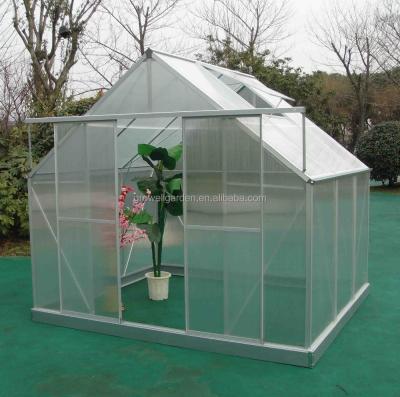 China Easily Assembled Good Quality Aluminum Frame Greenhouse With Polycarbonate Filmed for sale