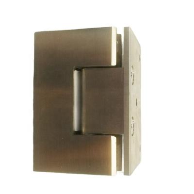 China Modern 90 Degree Satin Finish Square Cutout Glass Shower Door Hinge for sale