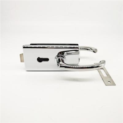 China 304/316 stainless/zinc alloy modern double side door handle glass lock with keys for sale