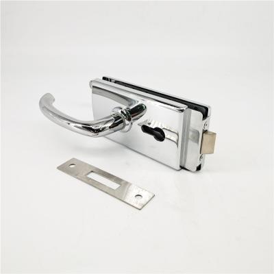 China Modern High Quality Sliding Glass Door Handle Zinc Alloy Glass To Wall Lock for sale