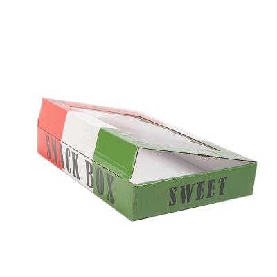 China Eco Recyclable Elegant Paper Box With PVC Window For Food Cupcake Dessert Packaging Box for sale